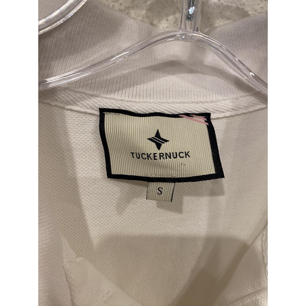 Tuckernuck Caroline Polo Shirt Womens S White Cropped Collared Short Sleeve Top - Picture 3 of 4